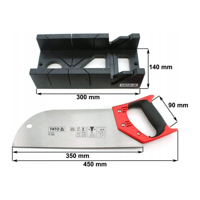 Стусло пластмассовое с пилой 250мм YATO YT-3150