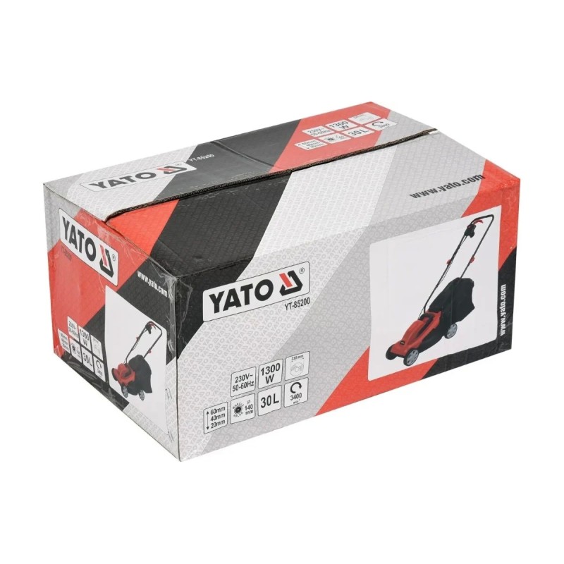 Газонокосилка электрическая 1300Вт, 330мм, 30л YATO YT-85200