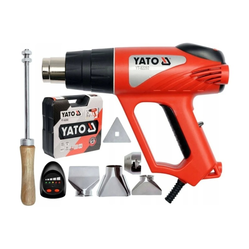 Фен технический 2000Вт. в наборе 70~550°C YATO YT-82292