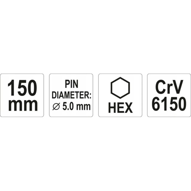 Выколотка 5х150мм YATO YT-47144