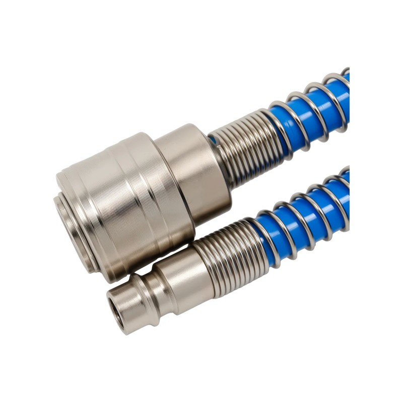 Спиральный шланг PU с быстросъёмным соединением 6,5X10х15м YATO YT-24206