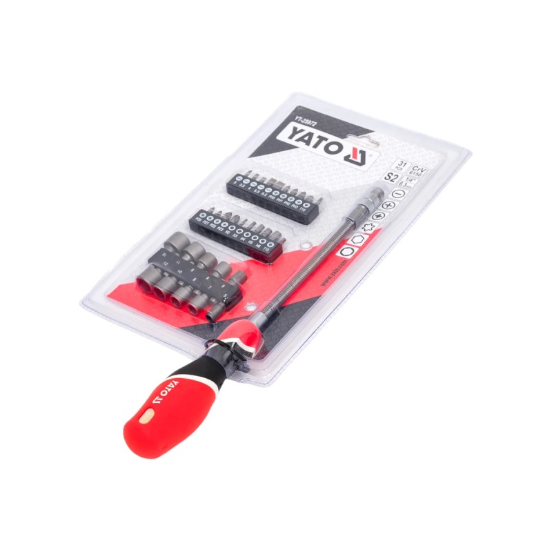 Отвертка гибкая с битами 31 пр YATO YT-25972