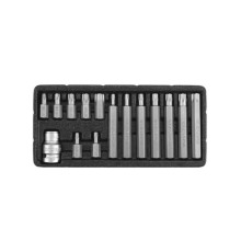 Набор специальных бит TORX SECURITY Т25-Т55 с переходником 15 предм. YATO YT-0417