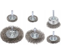 Щетка дисковая с гофрированной проволокой 6шт INOX YATO YT-47593