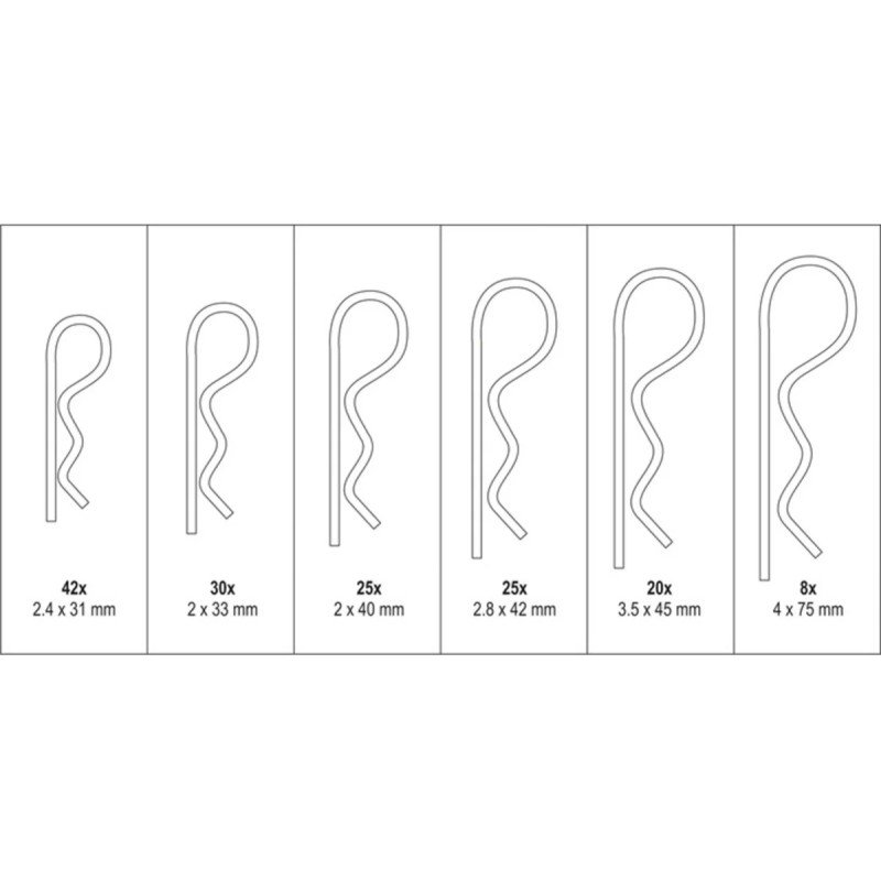 Набор шплинтов с фиксацией, 150 пр YATO YT-06883