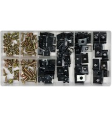 Набор саморезов и металических клипс для кузовных работ, 170 пр YATO YT-06780