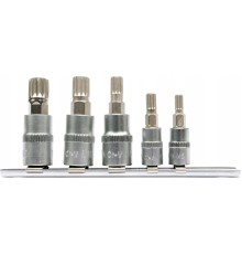 Набор торцевых головок со вставкой SPLINE 5шт. YATO YT-04360