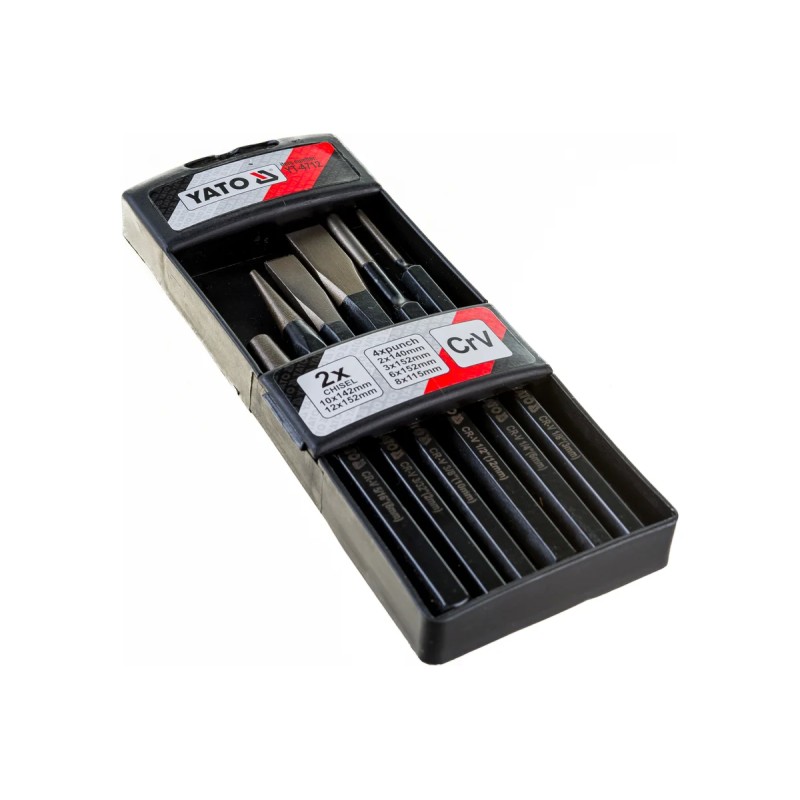 Набор зубил, пробойников и керн 6пр YATO YT-4712