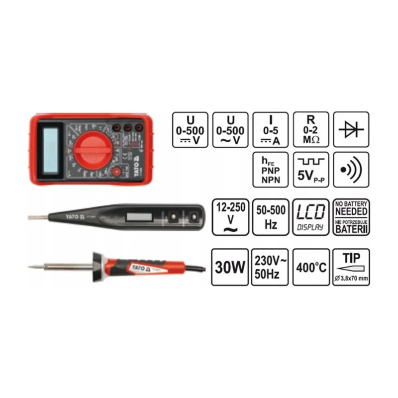 Набор инструментов электрика 68пр. YATO YT-39009