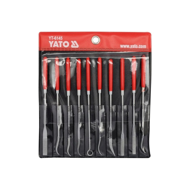 Надфили алмазные в наборе 3х140х25мм 10пр. YATO YT-6145