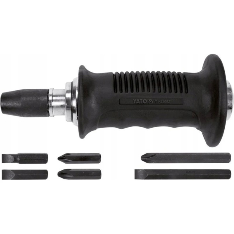 Ударная реверсивная отвертка с 6 битами YATO YT-28003
