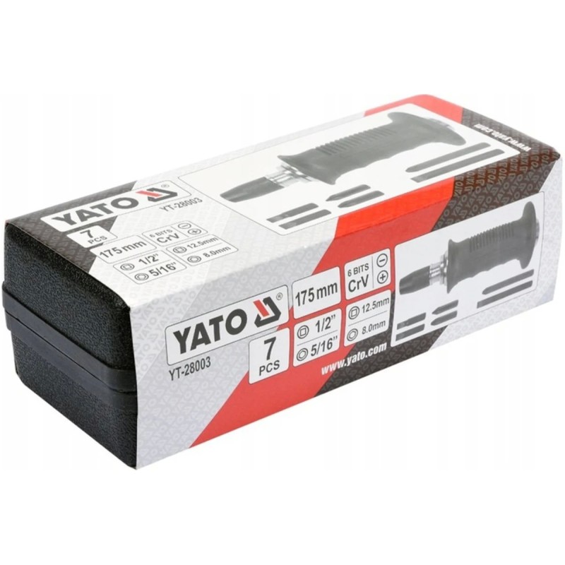 Ударная реверсивная отвертка с 6 битами YATO YT-28003