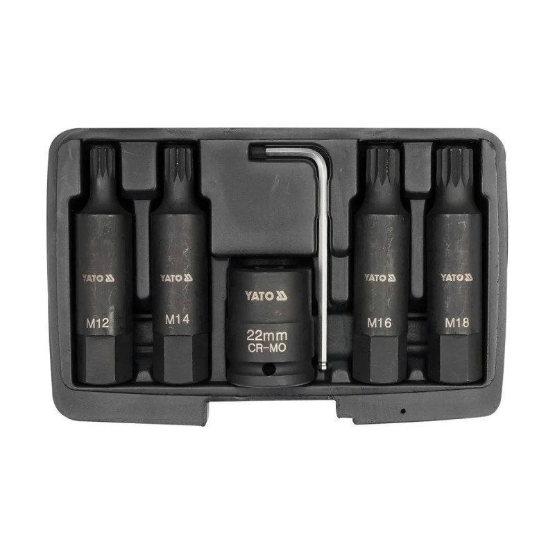 Набор ударных бит SPLINE 3/4" YATO YT-1157