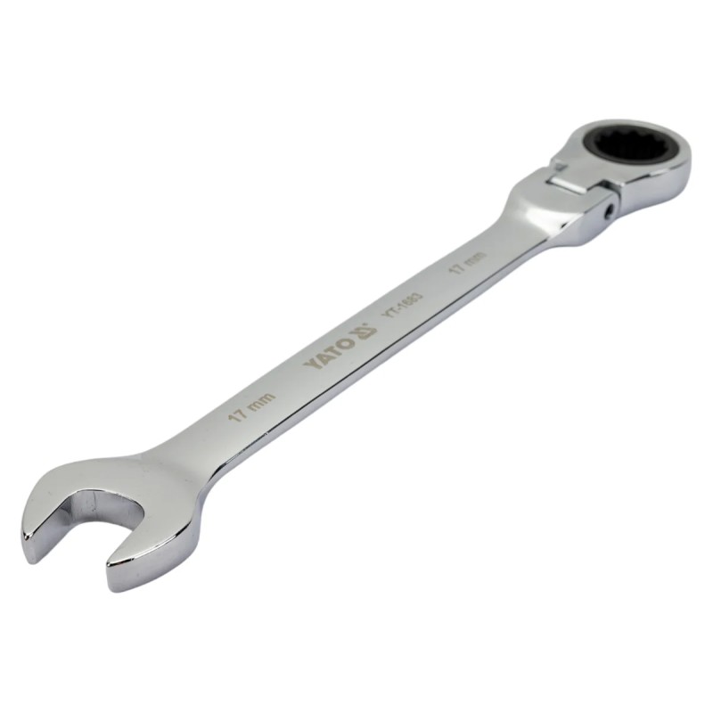 Ключ комбинированный с трещоткой и шарниром 17мм YATO YT-1683