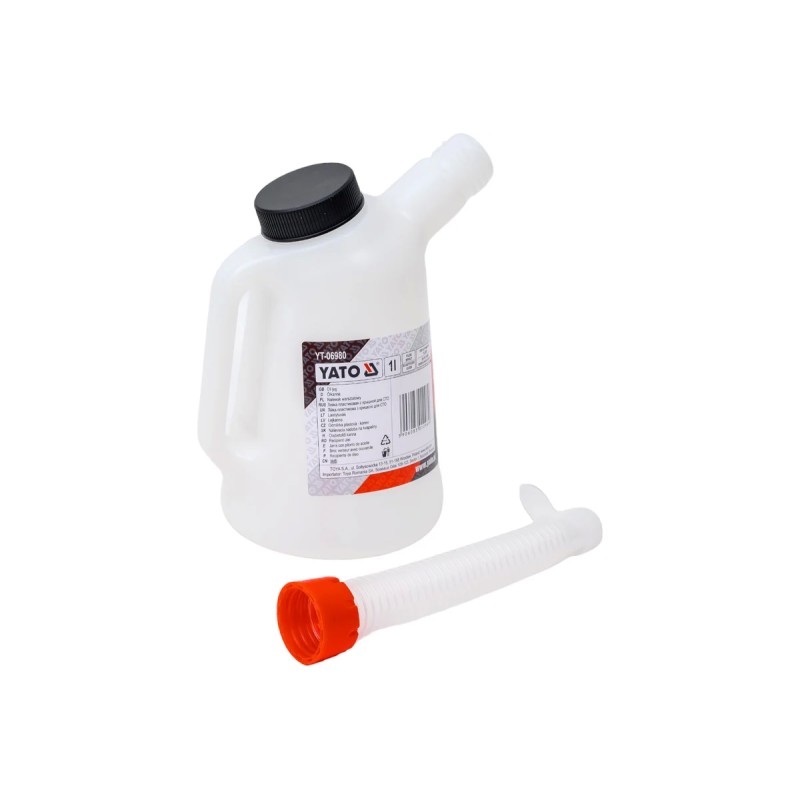 Лейка пластиковая с крышкой для СТО 1л YATO YT-06980