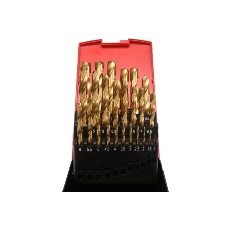 Набор сверл по металлу HSS-TiN 25 шт. 1-13мм YATO YT-44676