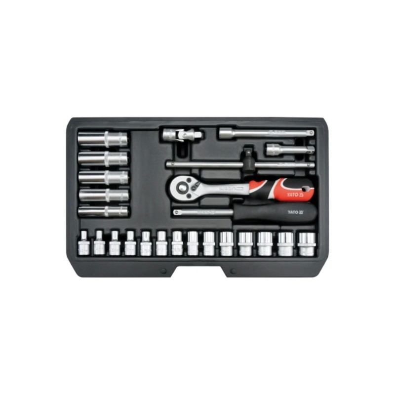 Наборы торцевых головок 1/4" 25пр.XS YATO YT-14461