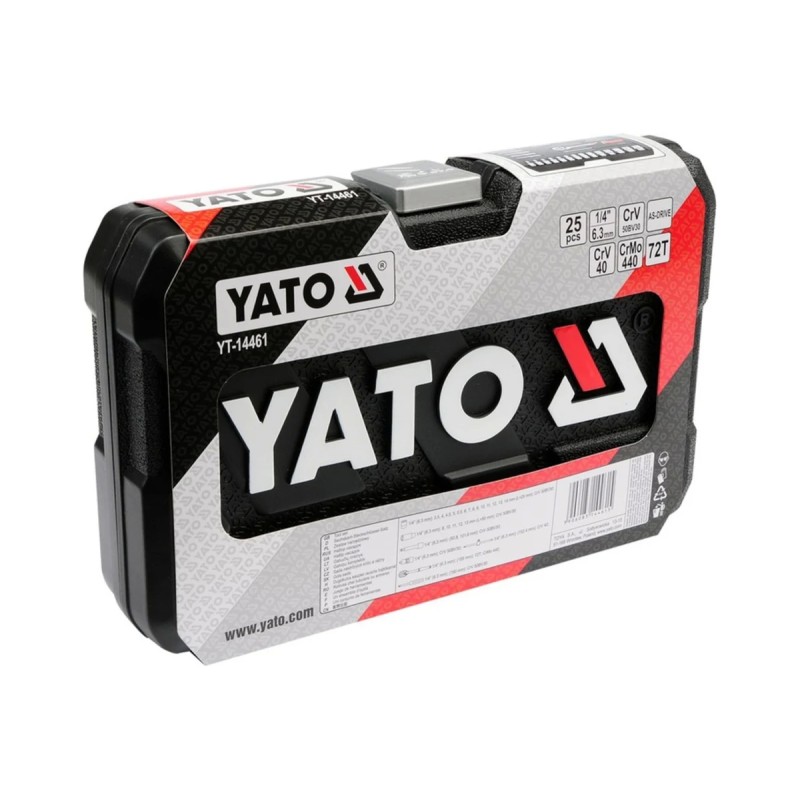 Наборы торцевых головок 1/4" 25пр.XS YATO YT-14461