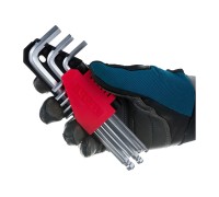 Набор шестигранников 9шт. 1,5-10мм с шаром CrV -средние  YATO YT-0505