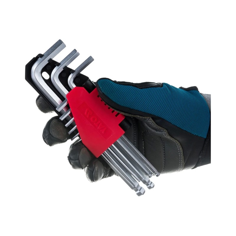 Набор шестигранников 9шт. 1,5-10мм с шаром CrV -средние  YATO YT-0505