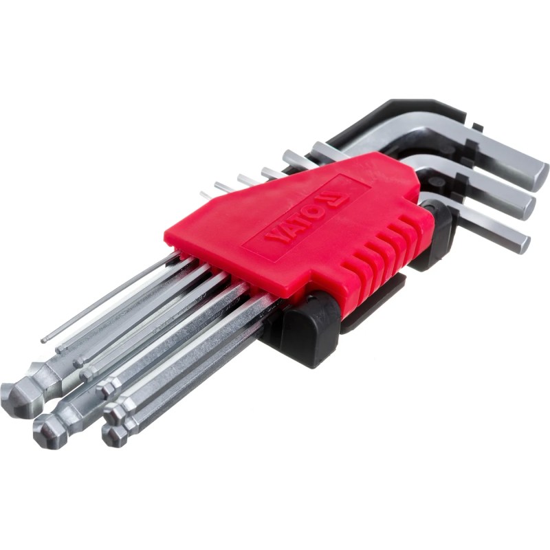 Набор шестигранников 9шт. 1,5-10мм с шаром CrV -средние  YATO YT-0505