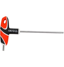 Шестигранник с Т-образной рукояткой 5мм с шаровой головкой YATO YT-05590