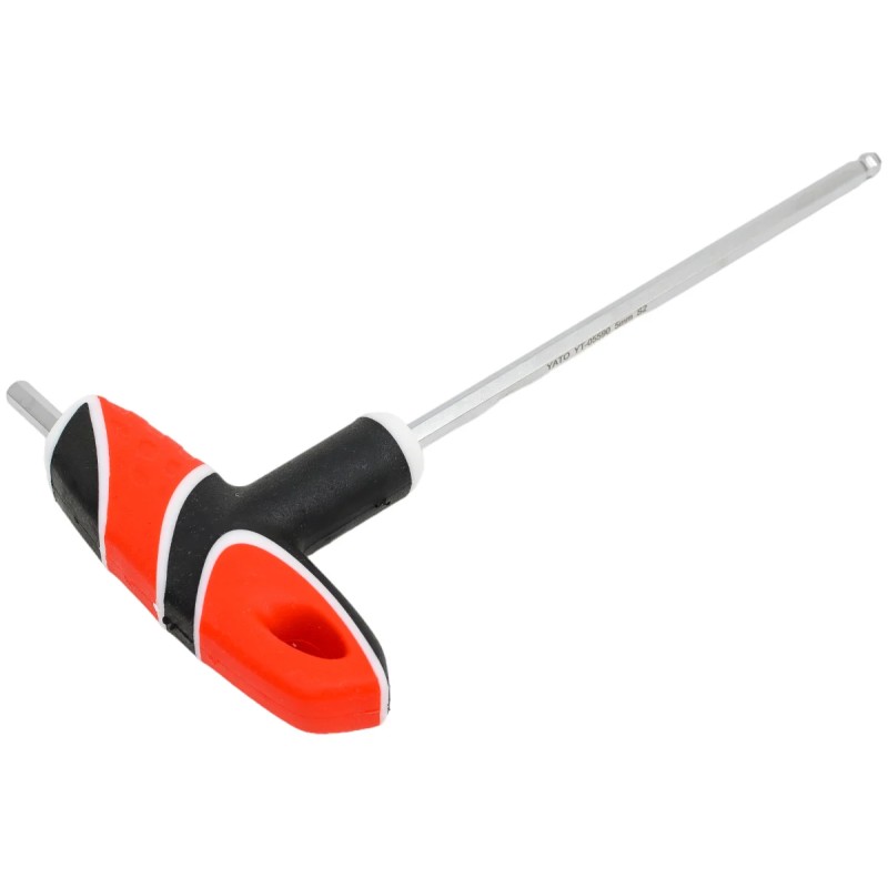 Шестигранник с Т-образной рукояткой 5мм с шаровой головкой YATO YT-05590