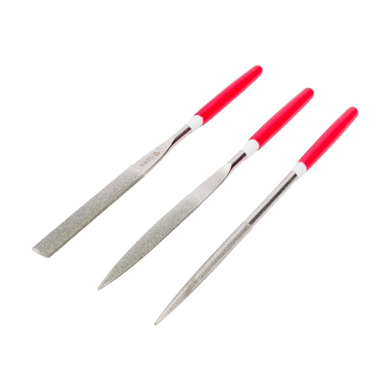 Надфили алмазные в наборе 5х180х70мм 3пр. YATO YT-6155