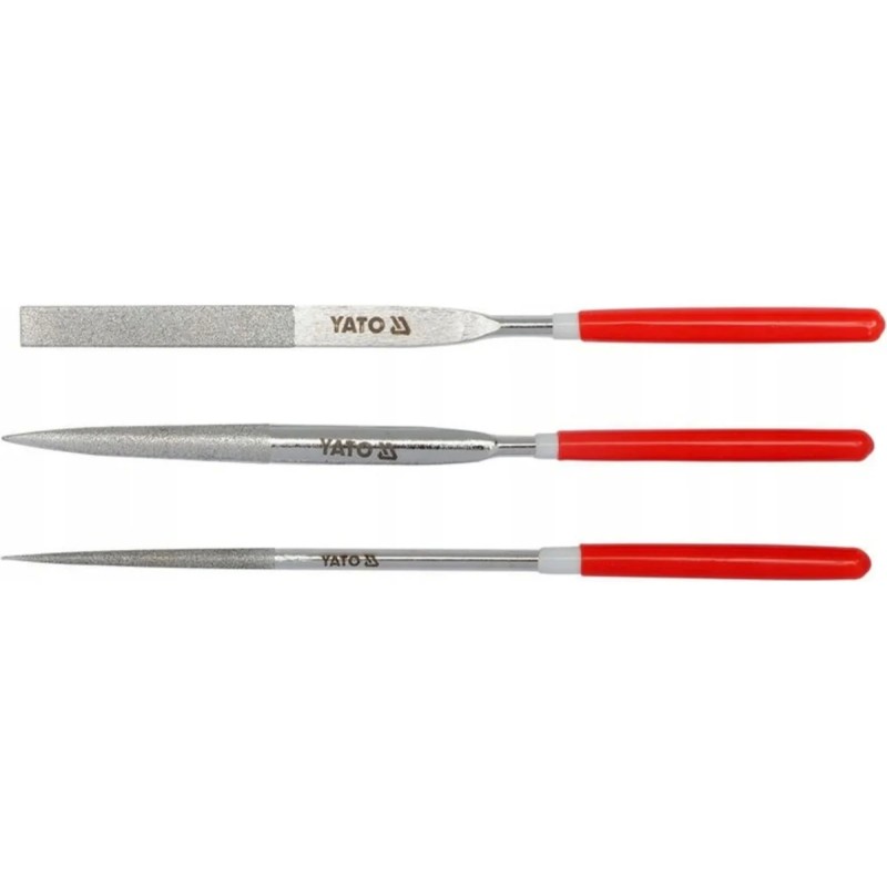 Надфили алмазные в наборе 4х160х50мм 3пр. YATO YT-6150