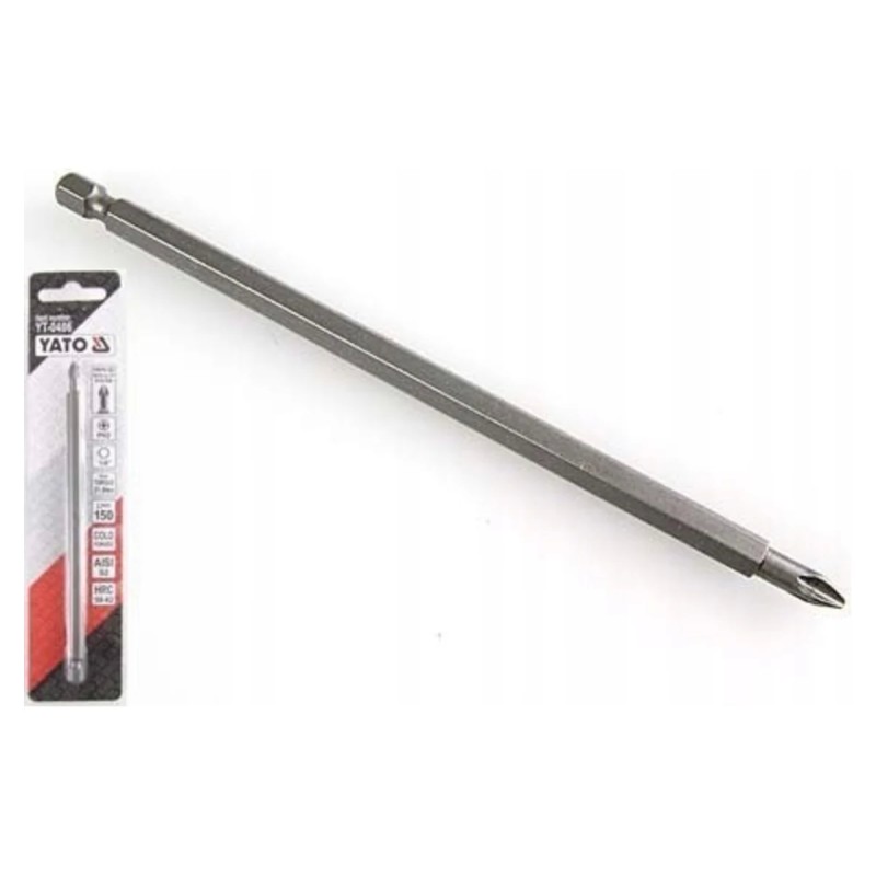 Бита крестовая РН2 1/4" 200мм YATO YT-0487