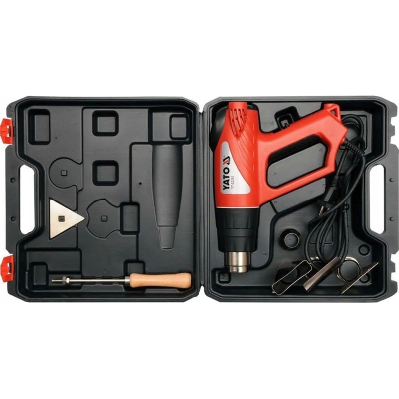 Фен технический 2000Вт. в наборе 70~600°C YATO YT-82293