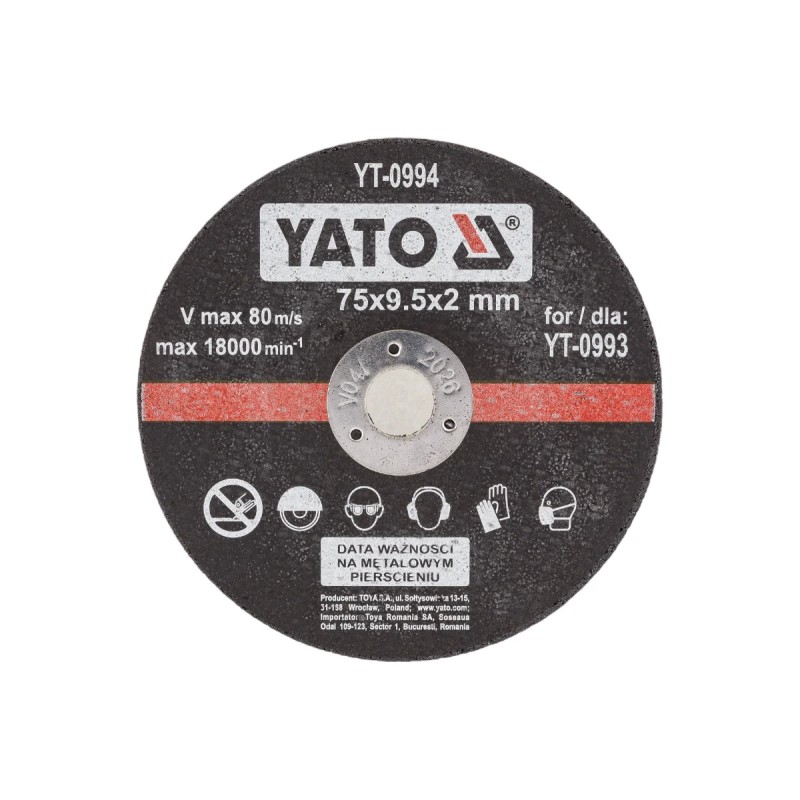Набор отрезных дисков по металлу 75мм 5шт. /для арт. YT-0993/ YATO YT-0994