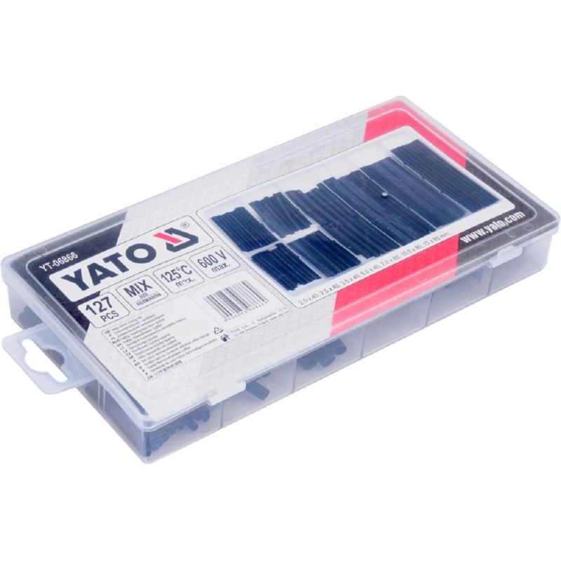 Набор термоусадочных трубок 127 пр. YATO YT-06866