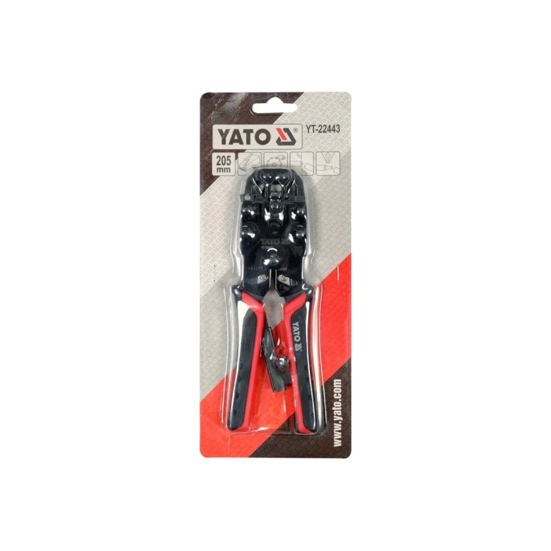 Клещи для зажима телефонных разъемов RJ45 RJ10 RJ11 YATO YT-22443