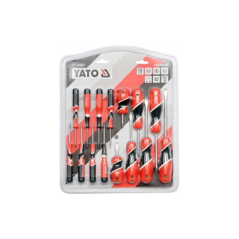 Набор отвёрток 15 пр. YATO YT-25981