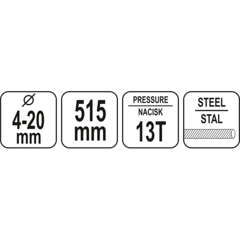 Резак гидравлический кабельный 4-20мм YATO YT-22872