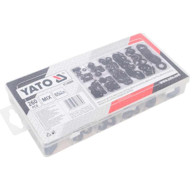Набор замков осевых пружинных YATO YT-06860