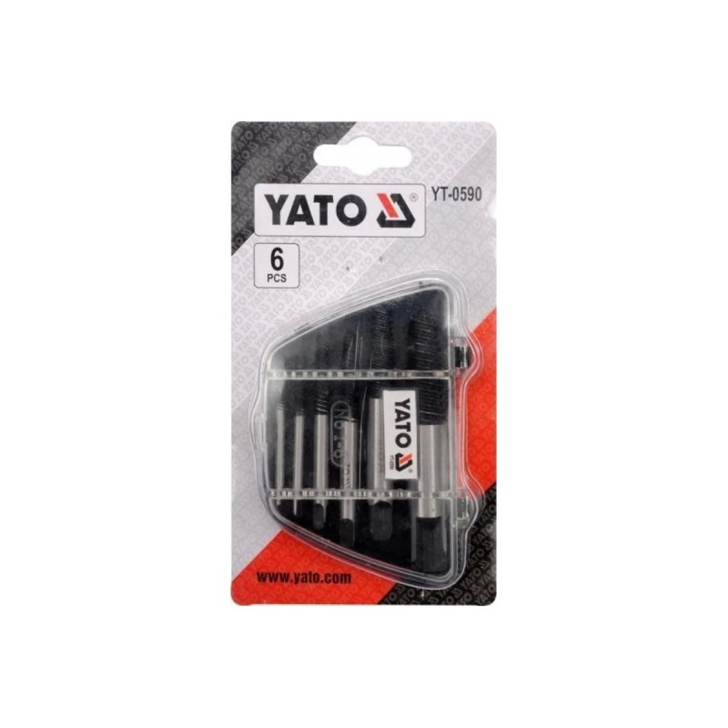 Набор экстракторов для извлечения обломанных болтов 6пр YATO YT-0590