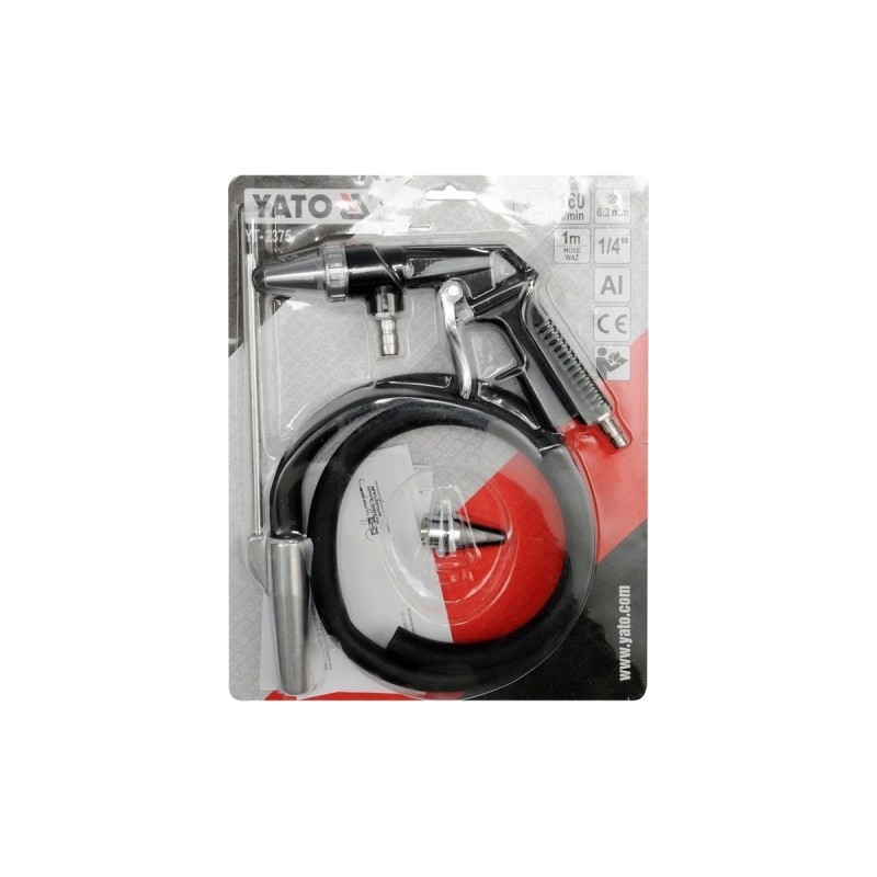 Пескоструйный пистолет со шлангом и эжектором  YATO YT-2375