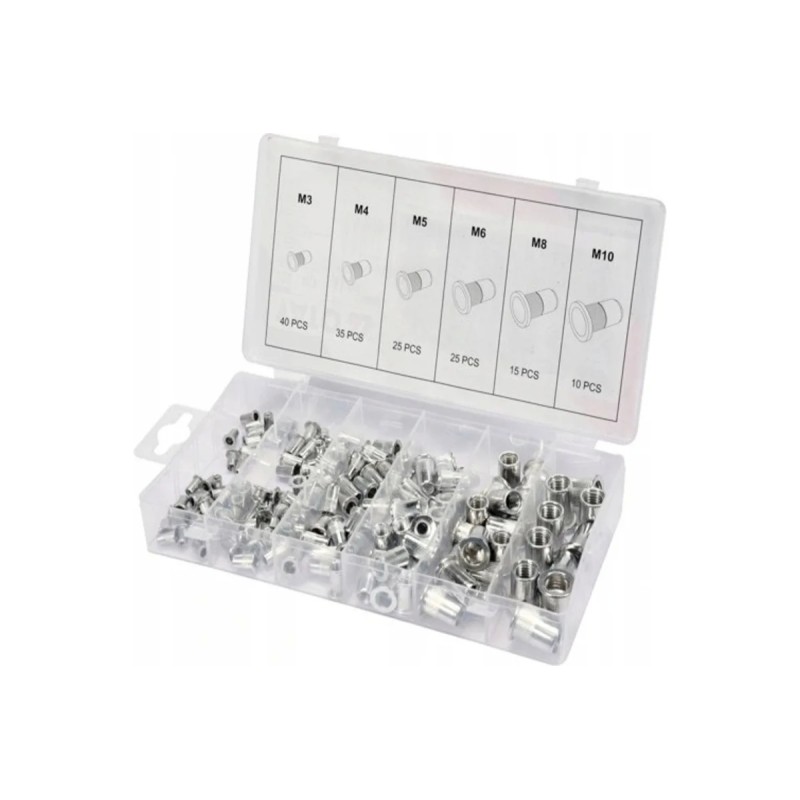 Заклепки резьбовые алю. М3-М10, 150шт YATO YT-36460