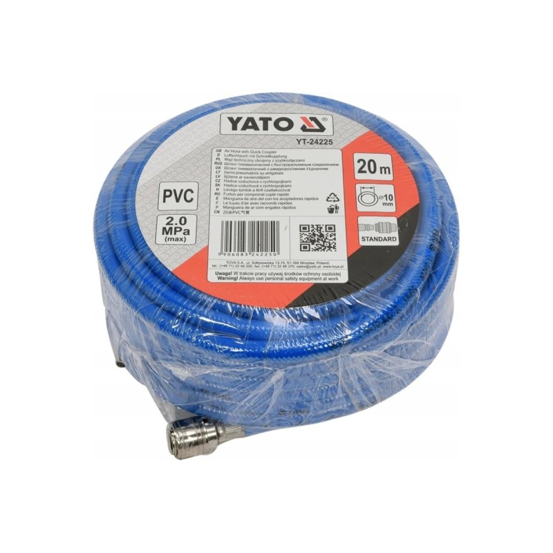 Пневмошланг PVC 10мм х 20м YATO YT-24225
