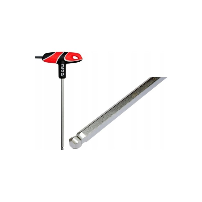 Шестигранник с Т-образной рукояткой 6мм с шаровой головкой YATO YT-05591