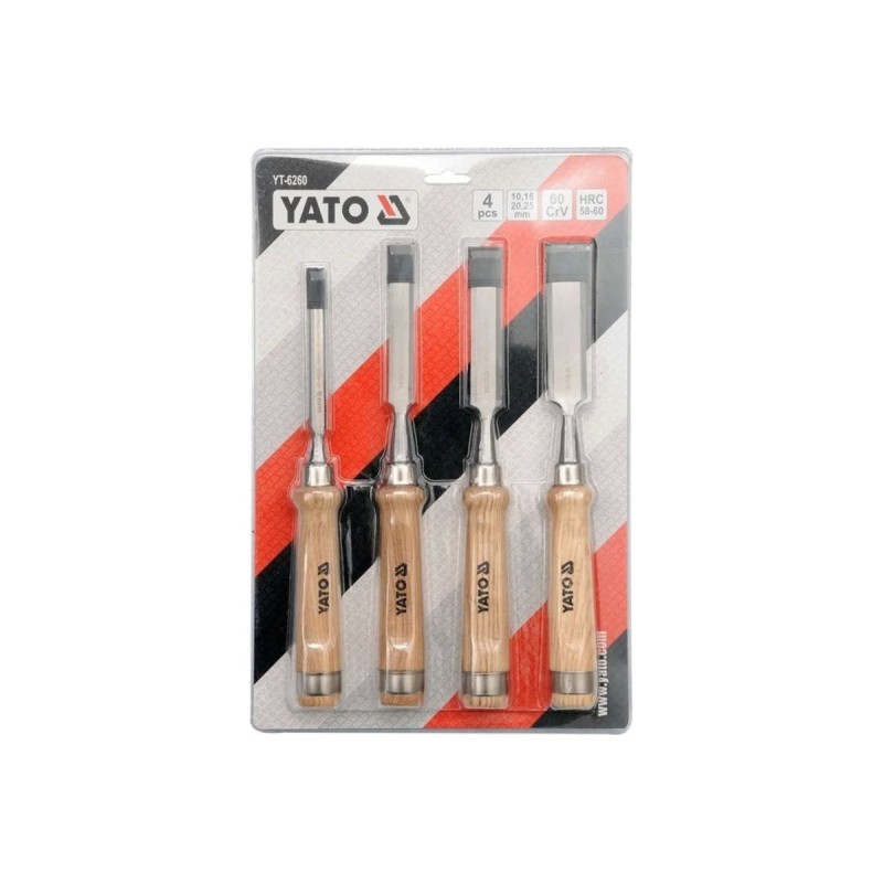 Набор стамесок CrV 10-16-20-25мм YATO YT-6260