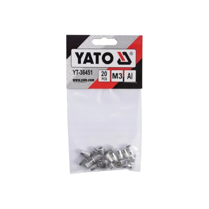 Заклепки резьбовые М3, 20шт YATO YT-36451