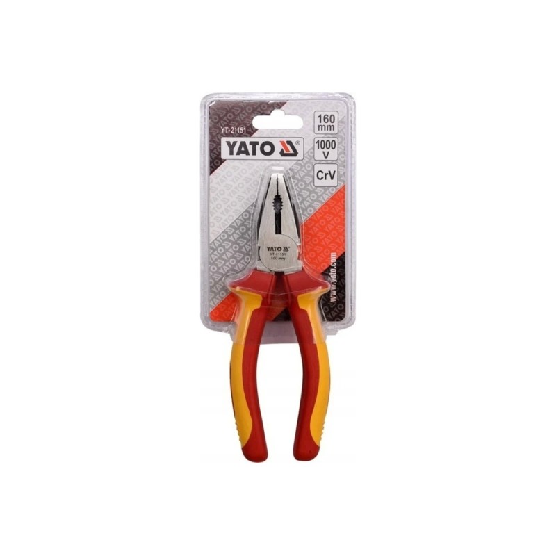 Плоскогубцы универсальные, диэлектрические 160мм YATO YT-21151