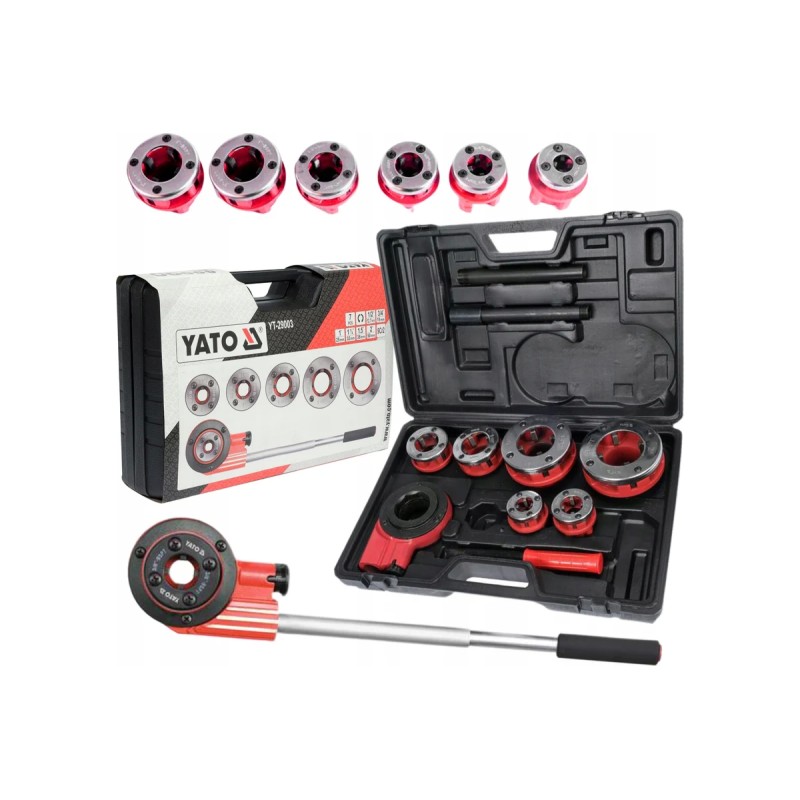 Клуппы трубные, набор 6 шт. 1/2"-2" YATO YT-29003