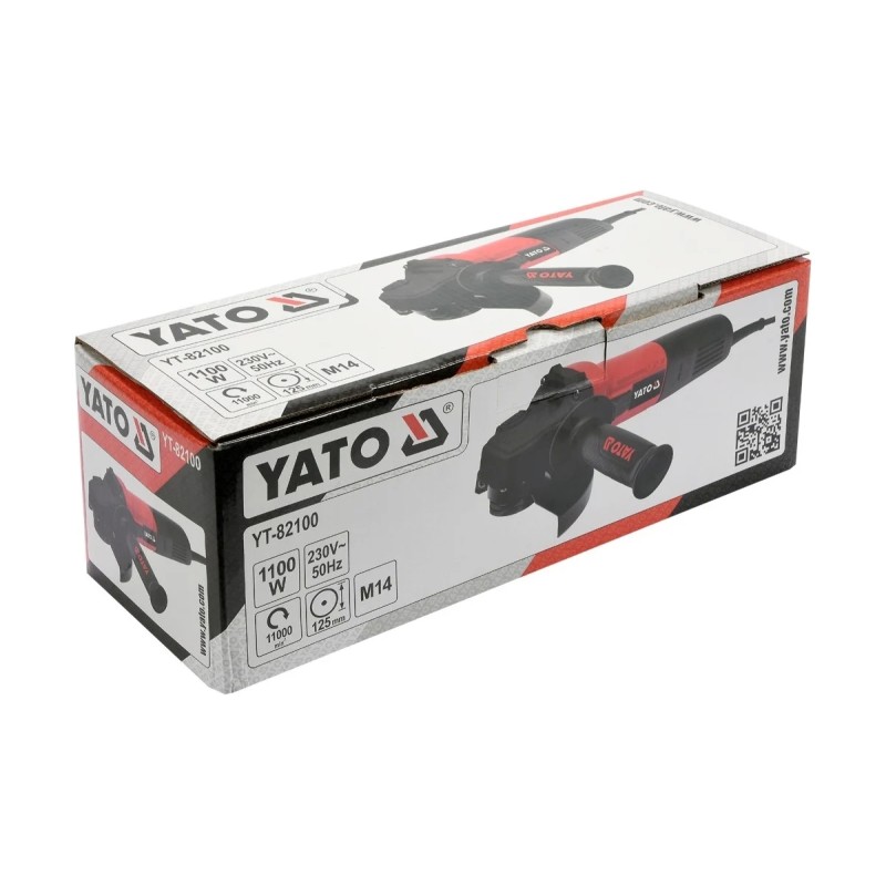 Углошлифовальная машина 1100Вт 125мм YATO YT-82100