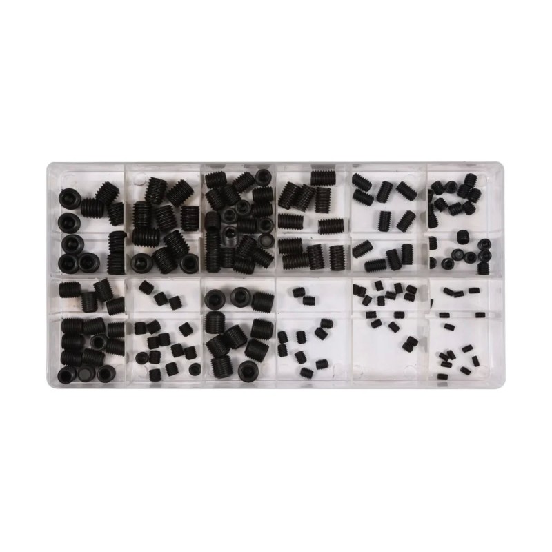 Набор винтов установочных с плоским концом,160 пр YATO YT-06777