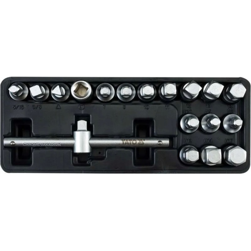 Комплект ключей для сливной пробки 18пр YATO YT-0599