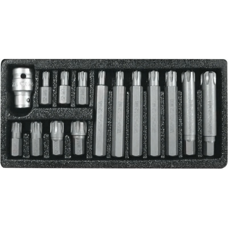Набор специальных бит RIBE М5-М14 с переходником 15 предм. YATO YT-0419